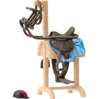 Schleich HORSE CLUB 42613 tilbehør til børnelegetøjsfigur Sadelstativ, Spil figur Sadelstativ, 5 År, Sort, Brun