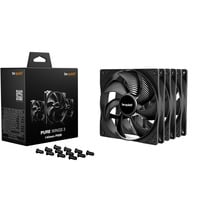 be quiet! Pure Wings 3 140 mm PWM Triple Pack Computerkabinet Ventilator 14 cm Sort 3 stk, Sag fan Sort, Ventilator, 14 cm, 1200 rpm, 97,5 m³/t, Sort
