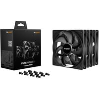 be quiet! Pure Wings 3 140mm | PWM Triple Pack Computerkabinet Ventilator 14 cm Sort 3 stk, Sag fan Sort, Ventilator, 14 cm, 1200 rpm, 97,5 m³/t, Sort