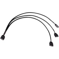 Alphacool Y-kabel splitter aRGB 3-pin til 3x 3-pin, 30 cm Sort