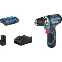 Bosch GSR 12V-15 FC Flex Professional 1300 rpm Nøglefri 600 g Sort, Blå, Skruetrækker Blå/Sort, uden Bitholder vedhæftet fil, Vinkelbeslag GFA, Ekscentrisk vedhæftning