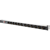 Digitus DN-95435, Strømskinne Sort/aluminium