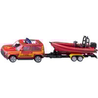 SIKU Land Rover Defender with boat SUV-model Formonterede, Model køretøj SUV-model, Formonterede, Ethvert køn, Metal, Plast, Rød, Gul, Ikke til børn under 36 måneder