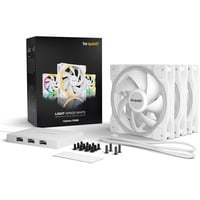 be quiet! Light Wings White | 120mm PWM Triple Pack Computerkabinet Ventilator 12 cm Hvid 3 stk, Sag fan Hvid, Ventilator, 12 cm, 1700 rpm, 70,53 m³/t, Hvid
