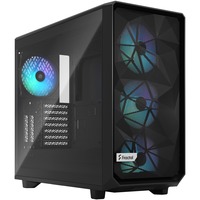 Fractal Design Meshify 2 RGB Sort, Towerkabinet Sort, PC, Sort, ATX, EATX, micro ATX, Mini-ITX, Stål, Hærdet glas, Flere, Kabinet faner