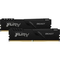 Kingston FURY FURY Beast 32GB 3600MT/s DDR4 CL18 DIMM (Sæt med 2) Black, Hukommelse Sort, 32 GB, 2 x 16 GB, DDR4, 288-pin DIMM