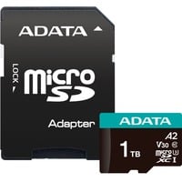 ADATA AUSDX1TUI3V30SA2-RA1 hukommelseskort 1 TB MicroSDXC UHS-I Klasse 10 1 TB, MicroSDXC, Klasse 10, UHS-I, 100 MB/s, 85 MB/s