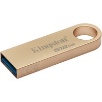 Kingston DataTraveler 512 GB 220 MB/s Metal USB 3.2 Gen 1 SE9 G3, USB-stik Guld, 512 GB, USB Type-A, 3.2 Gen 1 (3.1 Gen 1), 220 MB/s, Uden hætte, Guld