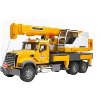 bruder MACK Granite Liebherr crane truck legetøjsbil, Model køretøj Gul/grå, 4 År, Syntetisk ABS, Sort, Gul