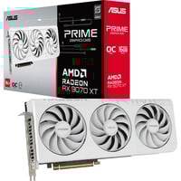 ASUS Prime -RX9070XT-O16G-WHITE AMD Radeon RX 9070 XT 16 GB GDDR6, Grafikkort Hvid, Radeon RX 9070 XT, 16 GB, GDDR6, 256 Bit, 7680 x 4320 pixel, PCI Express 5.0