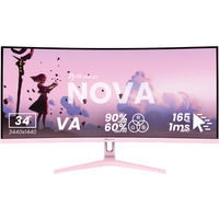 Arozzi Nova 34T2K165, Gaming Skærm Pink