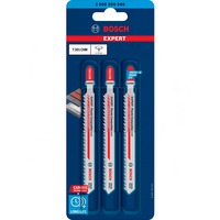 Bosch 2 608 900 566 stiksav, rullesav & sabelsavklinge Stiksavklinger Karbid 3 stk Stiksavklinger, Plast, Karbid, Grå, 3,3 mm, 6,5 cm