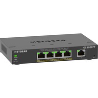 Netgear GS305EPP Administreret L2/L3 Gigabit Ethernet (10/100/1000) Strøm over Ethernet (PoE) Sort, Switch Sort, Administreret, L2/L3, Gigabit Ethernet (10/100/1000), Fuld duplex, Strøm over Ethernet (PoE)