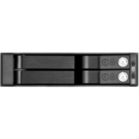 SilverStone SST-FS202B drevkabinet 2.5" HDD/SSD kabinet Sort, Indramning Sort, 2.5", SAS, SATA, SATA, HDD/SSD kabinet, Sort, Aluminium