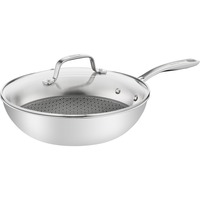 Tefal Eternal Mesh Wok/Stirfry pande Rund, Stegepande rustfrit stål, Rund, Wok/Stirfry pande, Rustfrit stål, Rustfrit stål, 250 °C, Aluminium, Rustfrit stål