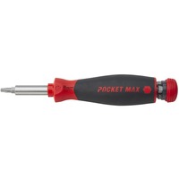 Wiha Skruetrækker med bitmagasin PocketMax magnetisk Sort/Rød