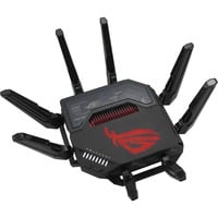 ASUS ROG Rapture GT-BE98 trådløs router 10 Gigabit Ethernet Quad-band (2.4 GHz / 5 GHz-1 / 5 GHz-2 / 6 GHz) Sort Wi-Fi 7 (802.11be), Quad-band (2.4 GHz / 5 GHz-1 / 5 GHz-2 / 6 GHz), Ethernet LAN, Sort, Bordplade router