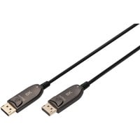 Digitus DisplayPort AOC hybrid fiberkabel, UHD 8K Sort