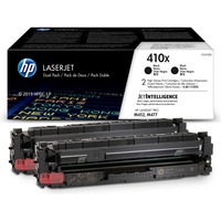 HP Originale 410X LaserJet-tonerpatroner med høj kapacitet, sort, pakke med 2 stk. sort, pakke med 2 stk., 13000 Sider, Sort, 2 stk