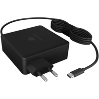 ICY BOX IB-PS101-PD Laptop, Smartphone, Tablet Sort Vekselstrøm Indendørs, Oplader Sort, Indendørs, Vekselstrøm, 20 V, 1,8 m, Sort