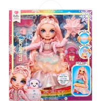 MGA Entertainment Rainbow High Winter Wonderland Doll- Bella (Pink), Dukke Rainbow High Winter Wonderland Doll- Bella (Pink), Mode dukke, Hunstik, 4 År, Dreng/Pige, 280 mm, Flerfarvet
