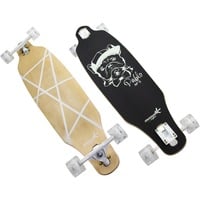 Muuwmi Lights Longboard GLOW ABEC 7 Pablo, Skateboard Sort/Grøn
