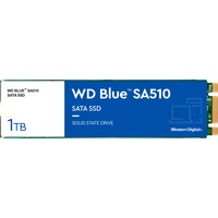 WD Blue SA510 M.2 1000 GB Serial ATA III, Solid state-drev Blå/Hvid, 1000 GB, M.2, 560 MB/s, 6 Gbit/sek.