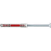 fischer Langskaftet rawlplug DuoXpand 8x80 T, Dyvel Lys grå/Rød
