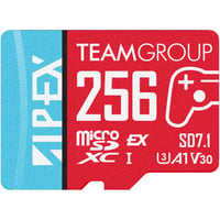 Team Group APEX SD7.1 256 GB SDXC, Hukommelseskort Rød/Blå