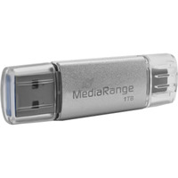 MediaRange Kombo-lagerstick 1 TB, USB-stik Sølv/gennemsigtig