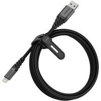 Otterbox USB 2.0 adapterkabel, USB-A stik > Lightning stik Sort