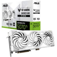 ASUS TUF Gaming TUF-RTX5070TI-O16G-BTF-WHITE NVIDIA GeForce RTX 5070 Ti 16 GB GDDR7, Grafikkort GeForce RTX 5070 Ti, 16 GB, GDDR7, 256 Bit, 7680 x 4320 pixel, PCI Express 5.0