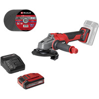 EINHELL Professionel Akku-vinkelsliber AXXIO 18/125, 18 Volt Rød/Sort