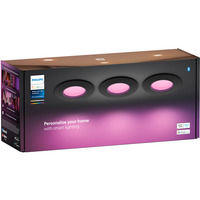 Philips Hue Hue White & Color Ambiance Slim indbygningslampe 90 mm, LED lys Sort