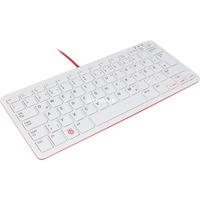 Raspberry Pi Foundation Tastatur Hvid/Rød, DE-layout