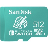SanDisk SDSQXAO-512G-GNCZN hukommelseskort 512 GB MicroSDXC UHS-I Mynte, 512 GB, MicroSDXC, UHS-I, 100 MB/s, 90 MB/s, Grøn