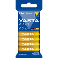 VARTA 4106 Engangsbatteri AA Alkaline Engangsbatteri, AA, Alkaline, 1,5 V, 8 stk, Blå, Gul