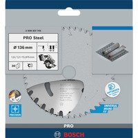 Bosch 2 608 837 745 rundsavklinge 13,6 cm 1 stk Metal, 13,6 cm, 1,59 cm, 1,2 mm, 5400 rpm, 1,6 mm