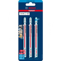 Bosch Expert 2608900560 Stiksavklinger Karbid 3 stk Stiksavklinger, Aluminium, Plast, Rustfrit stål, Træ med søm, Karbid, Rustfrit stål, 5 - 7, 3,5 mm