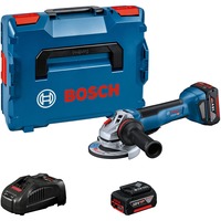 Bosch GWS 18V-10P PROFESSIONAL vinkelsliber 12,5 cm 9000 rpm 1,9 kg Blå/Sort, 9000 rpm, 12,5 cm, Batteri, 1,9 kg, Børsteløs motor