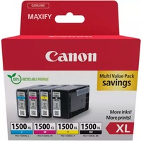 Canon 9182B010 blækpatron 4 stk Original Højt (XL) udbytte Sort, Blå, Magenta, Gul Højt (XL) udbytte, Sort, Blå, Magenta, Gul, 4 stk, Multipakke