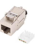 Digitus Keystone-modul Cat. 8.1, afskærmet, Keystone modul Sølv/Hvid