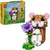LEGO Creator 3-i-1 Sød Hamster med Blomst, Bygge legetøj 