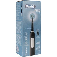 Procter & Gamble Oral-B Pro 1 Cross Action, El-tandbørste Sort, Voksen, Roterende, pulserende tandbørste, Daglig pleje, Sensitiv, Blegning, Sort, 2 min, Rund