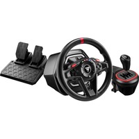 Thrustmaster T128 Shifter Pack Sort USB Rat + pedaler + gearskifter Analog/digital PC, Xbox One, Xbox One S, Xbox One X, Xbox Series S, Xbox Series X, Simulator set Sort, Rat + pedaler + gearskifter, PC, Xbox One, Xbox One S, Xbox One X, Xbox Series S, Xbox Series X, Håndbremseknap, View button, Setting button, Retningsknapper, Knappen Menu, Knappen Del, Analog/digital, 900°, Ledningsført