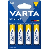 Varta Energy AA Engangsbatteri Alkaline Engangsbatteri, AA, Alkaline, 1,5 V, 4 stk, 50,5 mm