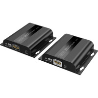 Digitus HDMI IP PoE extender sæt, HDMI-udvidelse forlænger Sort