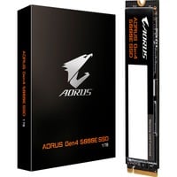 GIGABYTE AORUS Gen4 5000E 1 TB M.2 PCI Express 4.0 NVMe 3D TLC NAND, Solid state-drev Sort, 1 TB, M.2, 5000 MB/s