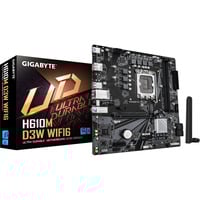 GIGABYTE H610M D3W WF6, Bundkort Sort/grå
