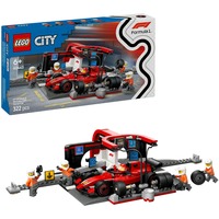 LEGO City F1®-pitstop og pitcrew med Ferrari-bil, Bygge legetøj Byggesæt, 6 År, Plast, 322 stk, 600 g